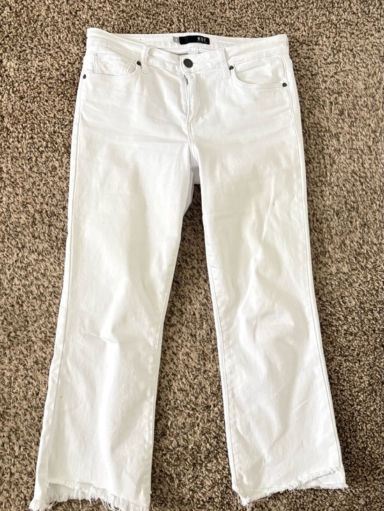 Kut from the Kloth Denim - Kut from the Kloth White Straight Crop Jeans